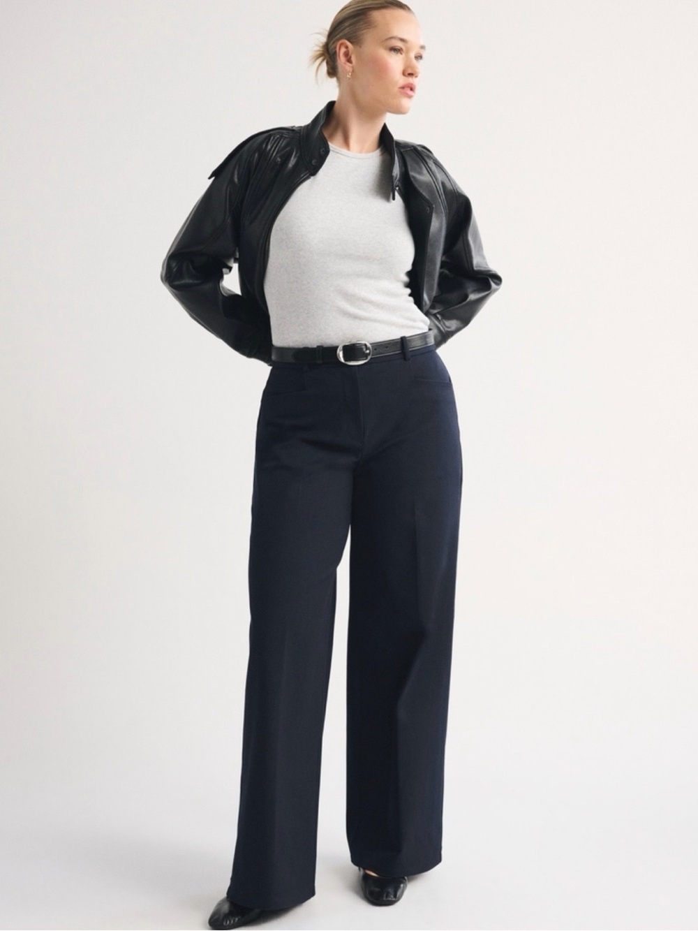 Abercrombie and Fitch Curve Love forme ultra wide leg pant
